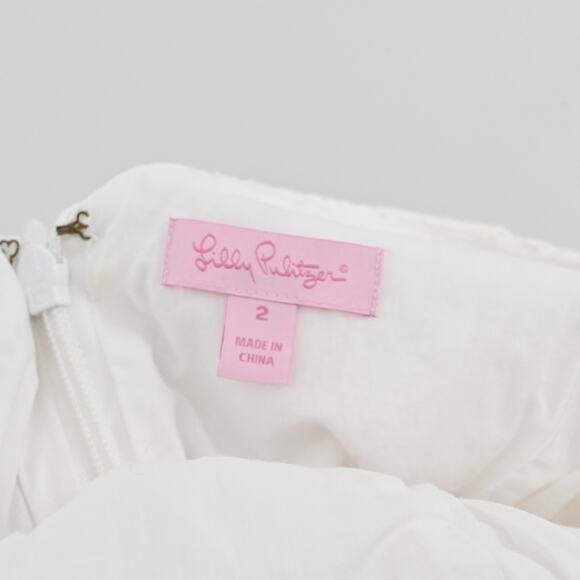 LILLY PULITZER‎ Marla Dress Size 2 Resort White Floral Lace Sleeveless Fit Flare - Picture 4 of 13